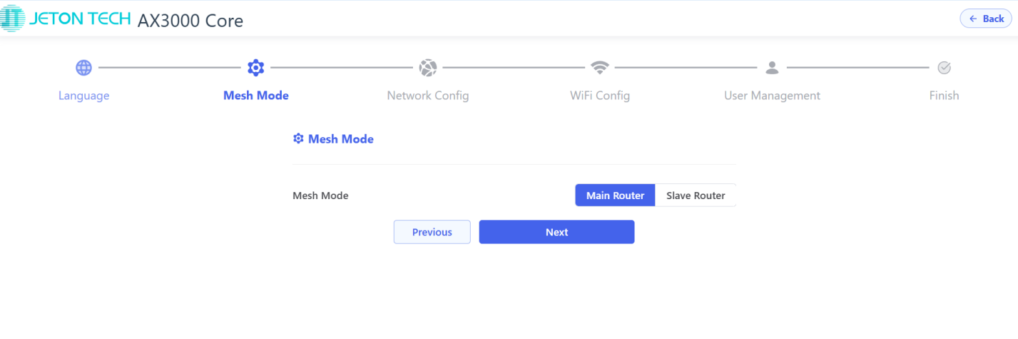 How to set up an EasyMesh network - Step 1: Set up the main router.
