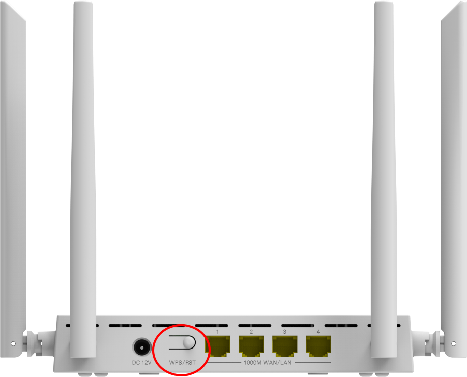 How to reset the router to factory settings - Step 3