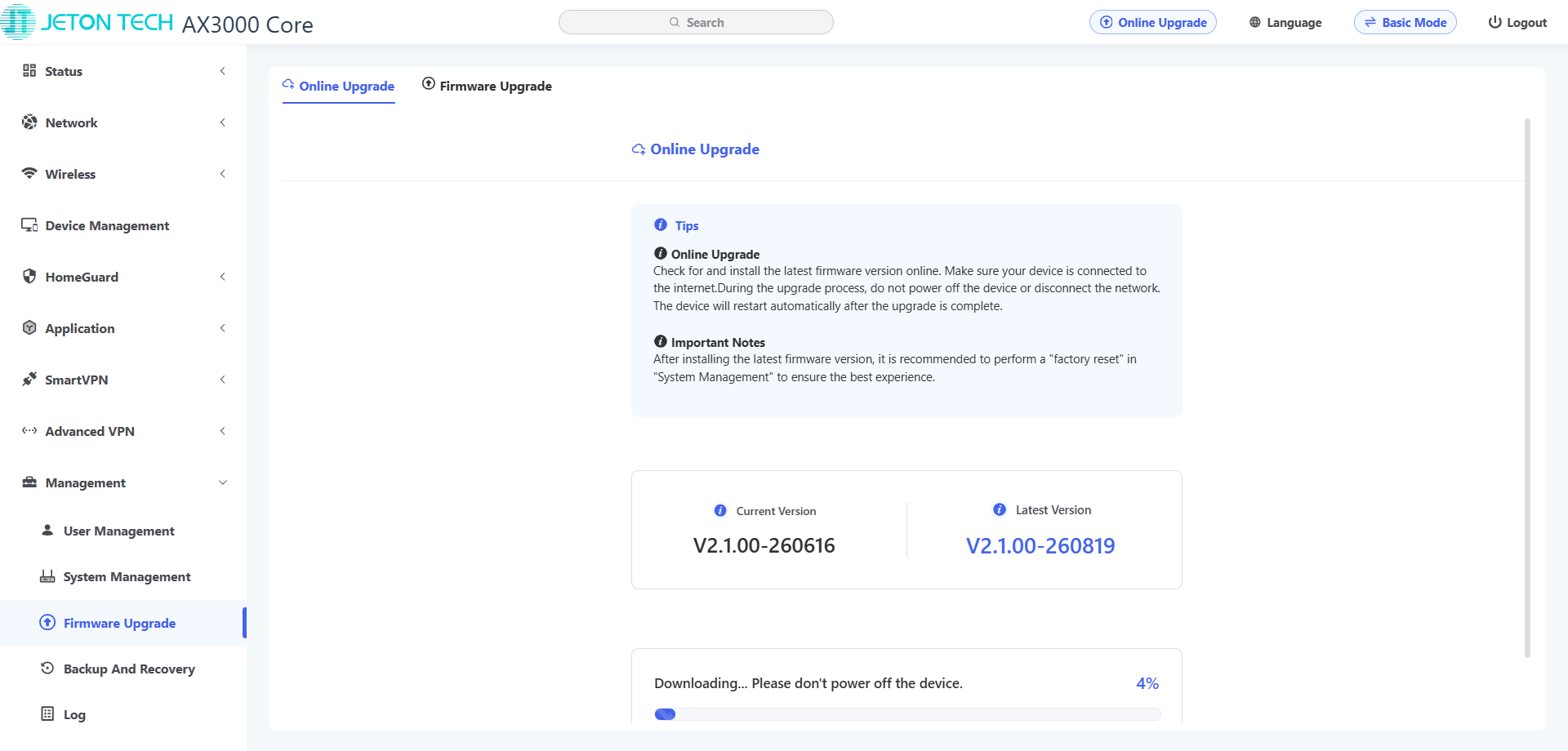 How to enable automatic firmware updates - Step 5