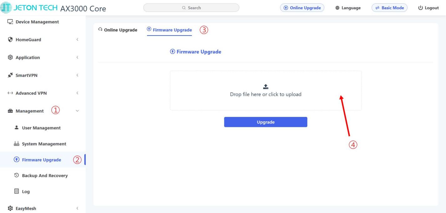 How to manually update the router firmware - Step 3