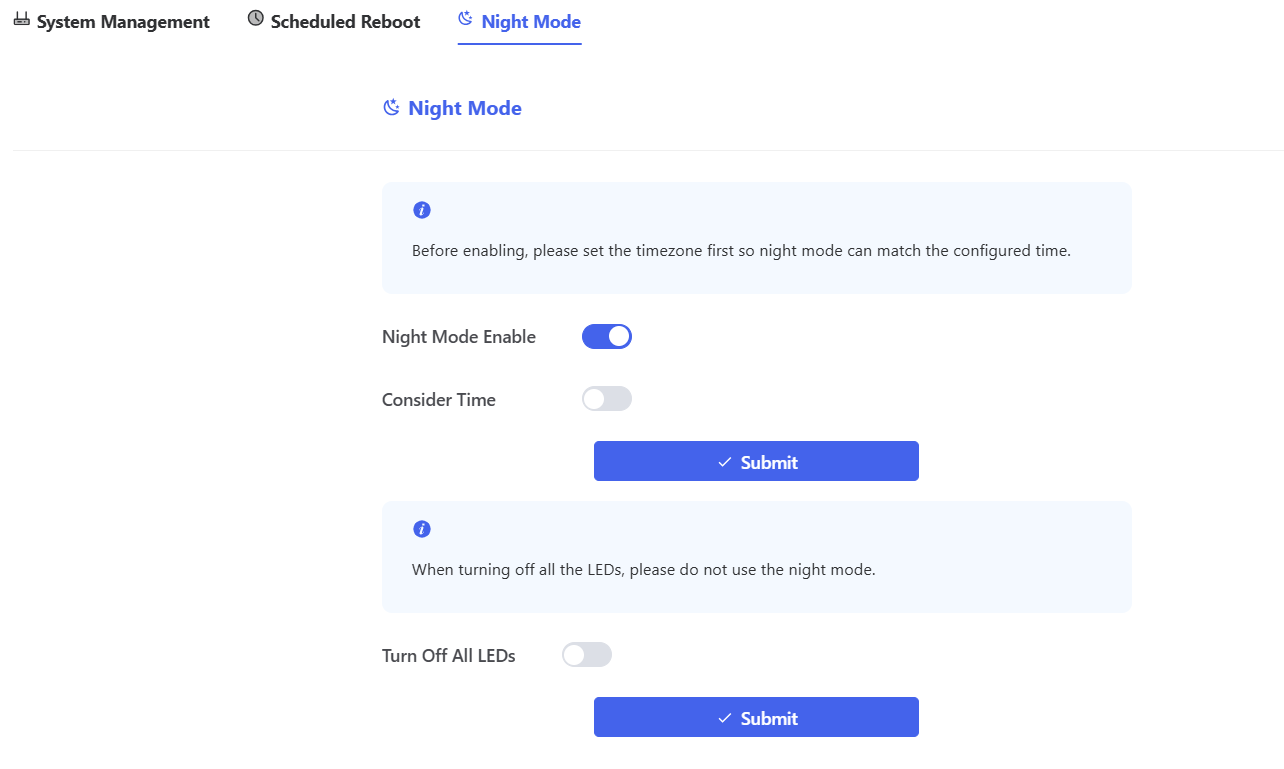 How to set up the Night Mode - Step 4