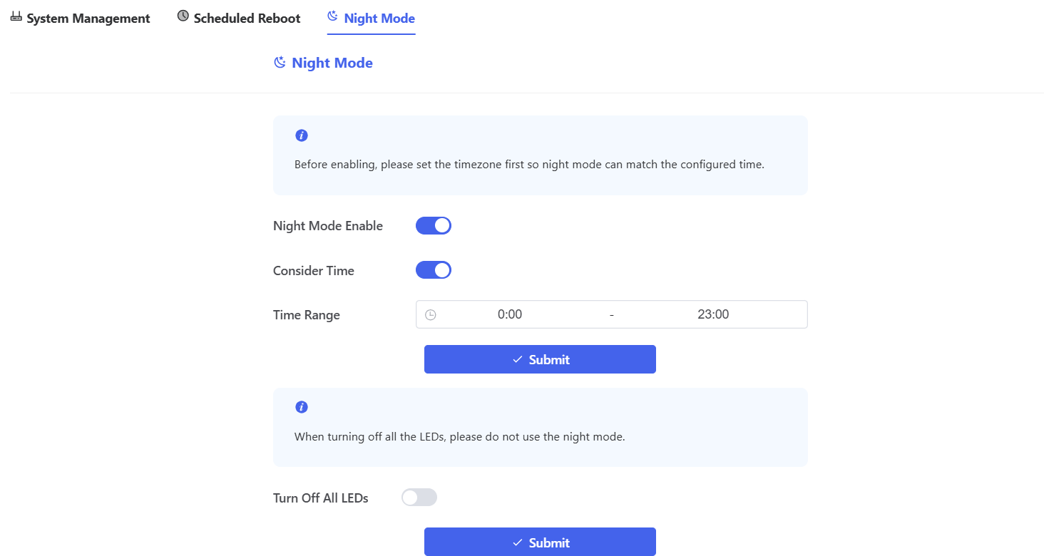 How to set up the Night Mode - Step 4