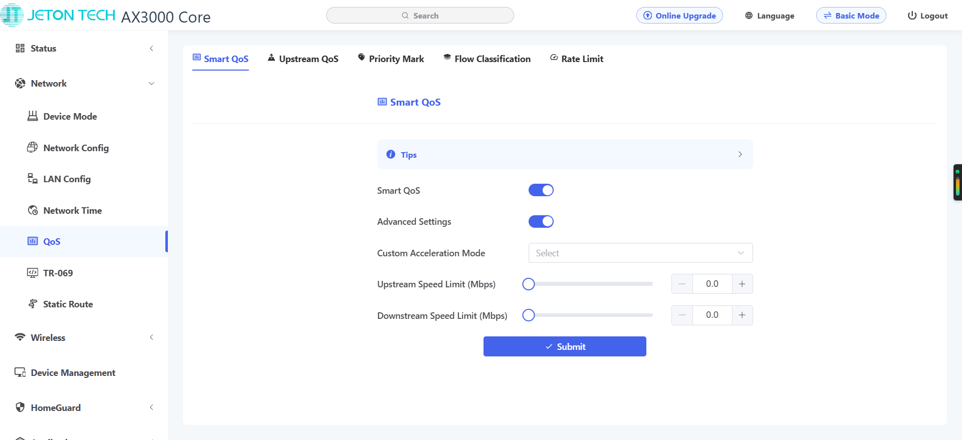 How to enable Smart QoS and game acceleration - Step 3
