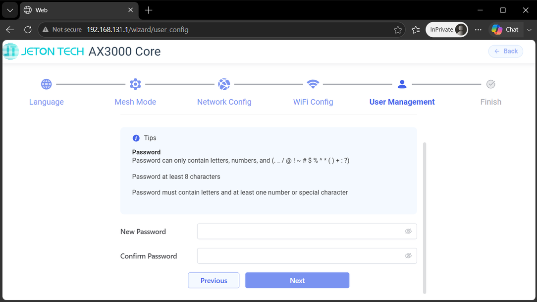 Wizard - User Management